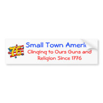 Small Town America Bumper Sticker bumper stickers