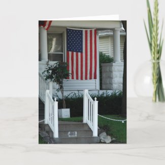 Small Town America Front Porch card