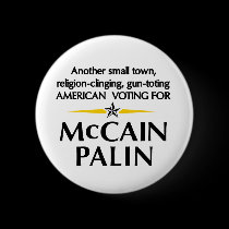 Small town Americans for Palin Button buttons