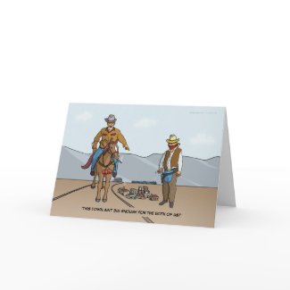 Small Town Cowboys Greeting Card
