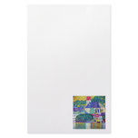 Small town village church on lake art by Klimt Stationery