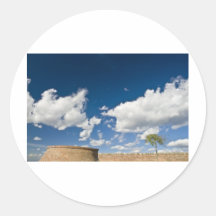 small tree, big sky and brick wall stickers