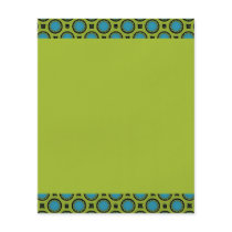 small turquoise green circles personalized flyer
