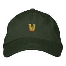 Small V embroidered hats