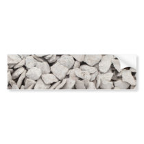 Small White Stone Cover Bumper Stickers