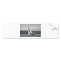 Small Yacht Sailing Hard Bumper Stickers