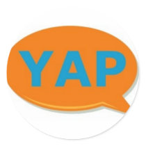 Small YAP sticker stickers