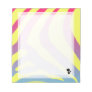 Small Yellow, Blue, Pink Zebra Heart Notepad