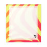 Small Yellow, Orange, Pink Zebra Heart Notepad