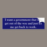 Smaller Government Please bumper stickers