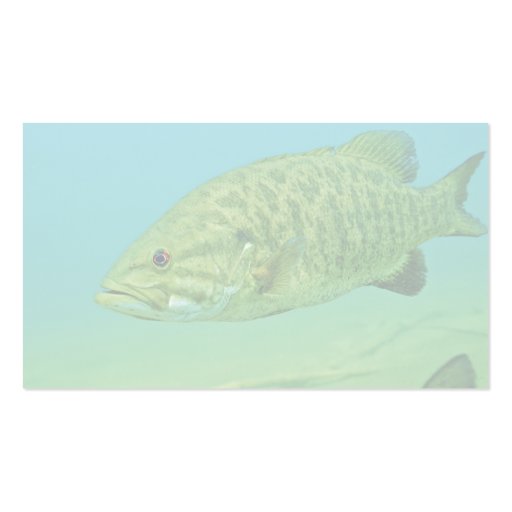 Smallmouth Bass Business Card Templates (back side)