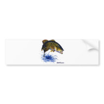 Smallmouth Bass leaping bumper stickers