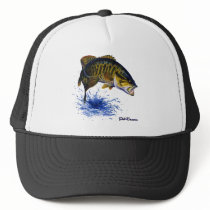 Smallmouth Bass leaping hats by FishTsdotcom Smallmouth Bass leaping hats