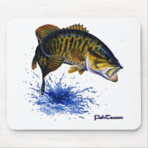 Smallmouth Bass leaping mousepads