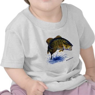 Smallmouth Bass leaping Shirts