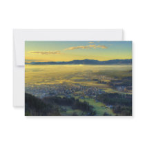 Smarjetna Gora view towards Skofja Loka Slovenia Invitations
