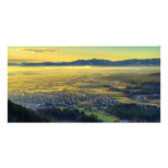 Smarjetna Gora view towards Skofja Loka Slovenia Personalized Photo Card