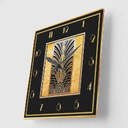 Smart Art Deco Square Wall Clock Zazzle