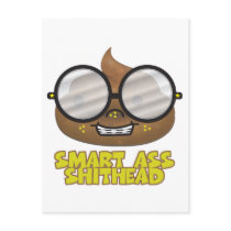 smart ass shithead postcards