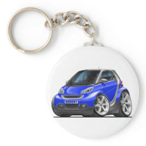 Smart Blue Car Keychain