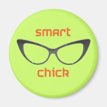 Smart Chick Geek Eyeglasses Magnet