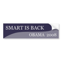Smart is Back Bumper Sticker bumper stickers