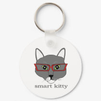 Smart kitty keychain by soxygdesigns Smart kitty keychain
