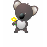 Smart Koala in dark shirt