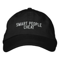 smart people cheat embroidered hats