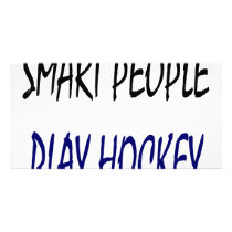 Smart People Play Hockey photo cards by Supernova23 Smart People Play Hockey photo cards