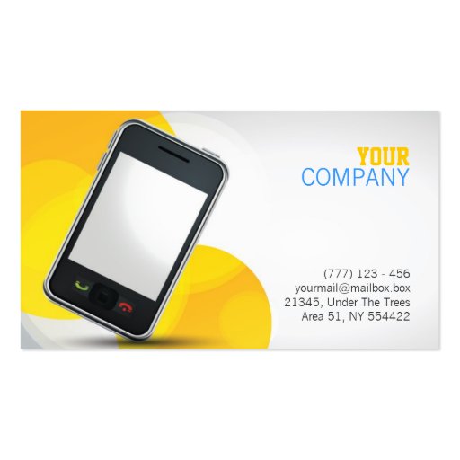smart phone business card (front side)