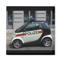 smart Police Car Refrigerator Magnets