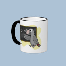 Smart Timneh African Grey Mug by MenagerieMayhem Smart Timneh African Grey Mug