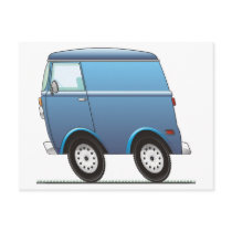 Smart Van Blue postcards