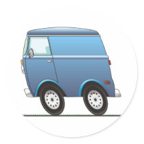 Smart Van Blue stickers by graphxpro Smart Van Blue stickers