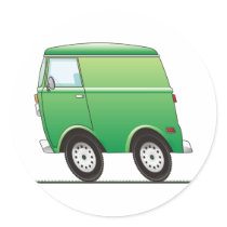 Smart Van Green stickers by graphxpro Smart Van Green stickers