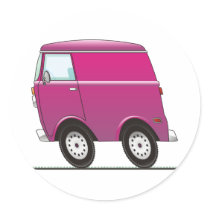 Smart Van Pink stickers by graphxpro Smart Van Pink stickers
