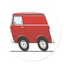 Smart Van Red stickers by graphxpro Smart Van Red stickers
