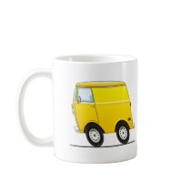Smart Van Yellow mugs by graphxpro Smart Van Yellow mugs