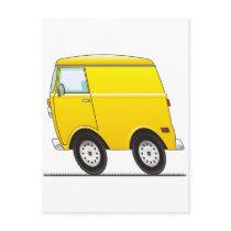 Smart Van Yellow postcards