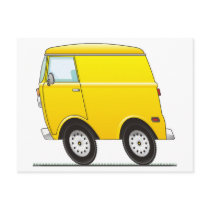 Smart Van Yellow postcards