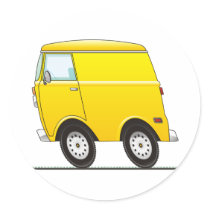 Smart Van Yellow stickers by graphxpro Smart Van Yellow stickers