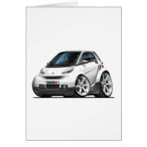 Smart White Car Greeting Card