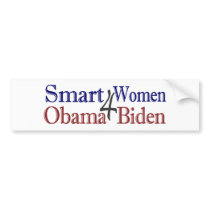 Smart Women for Obama Biden bumper stickers by worldsfair Smart Women for Obama Biden bumper stickers