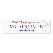 SMARTER college students, for, M C... - Customized bumper stickers