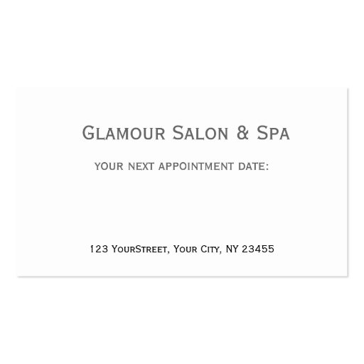 Smartfone Barcode  Salon Appointment Business Card Template (back side)