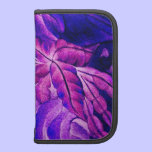 Smartphone folio with purple jungle leaf design planners