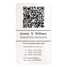 Smartphone QR Code,  Photo or Logo Business Card