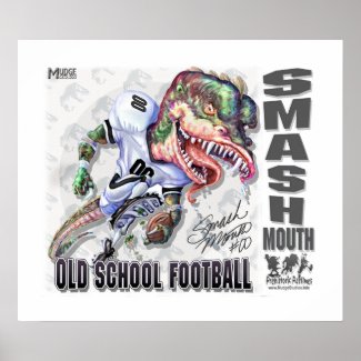 Smash Mouth Dinosaur football Posters