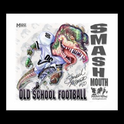 Smash Mouth Dinosaur football Posters by mudgestudios
